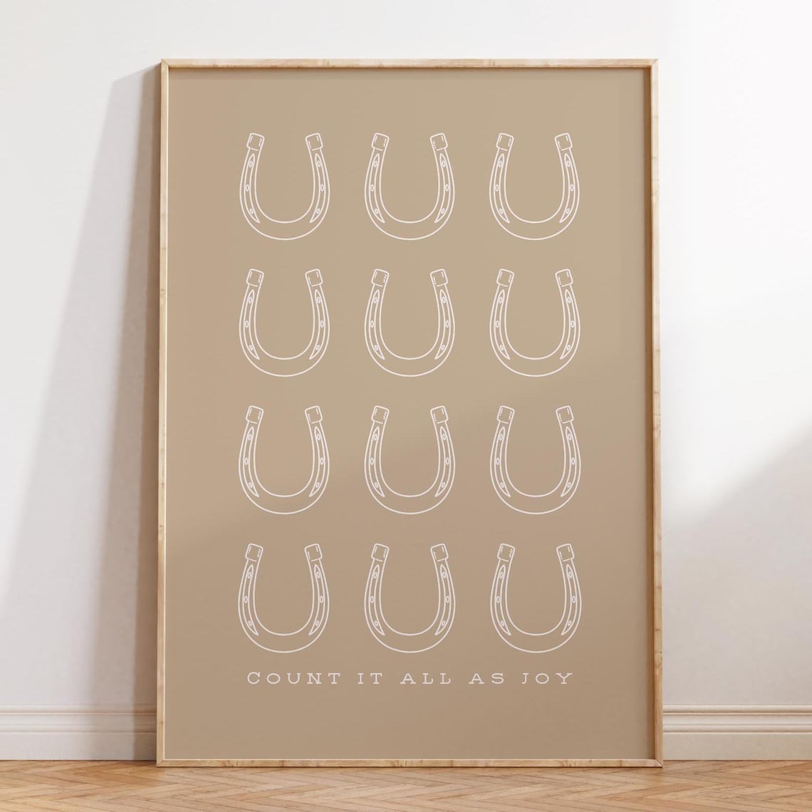 Count It All As Joy Western Horseshoe Poster