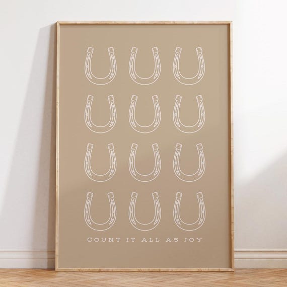 Count It All As Joy Western Horseshoe Poster