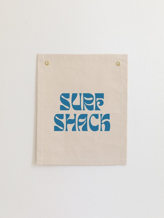 Surf Shack Banner Pennant, Coastal Nursery Decor