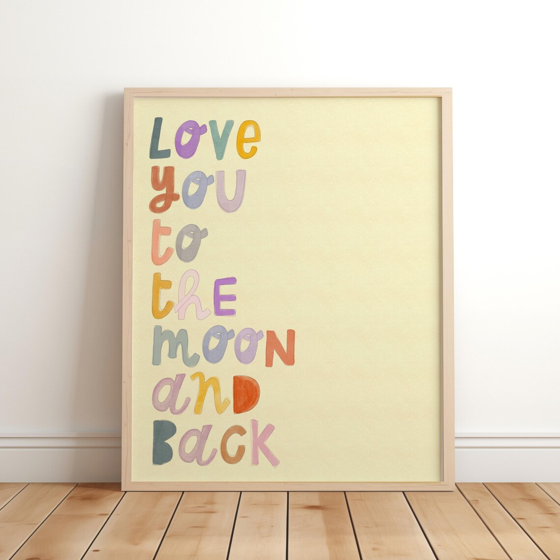 Love You to the Moon and Back Art Print, Boho