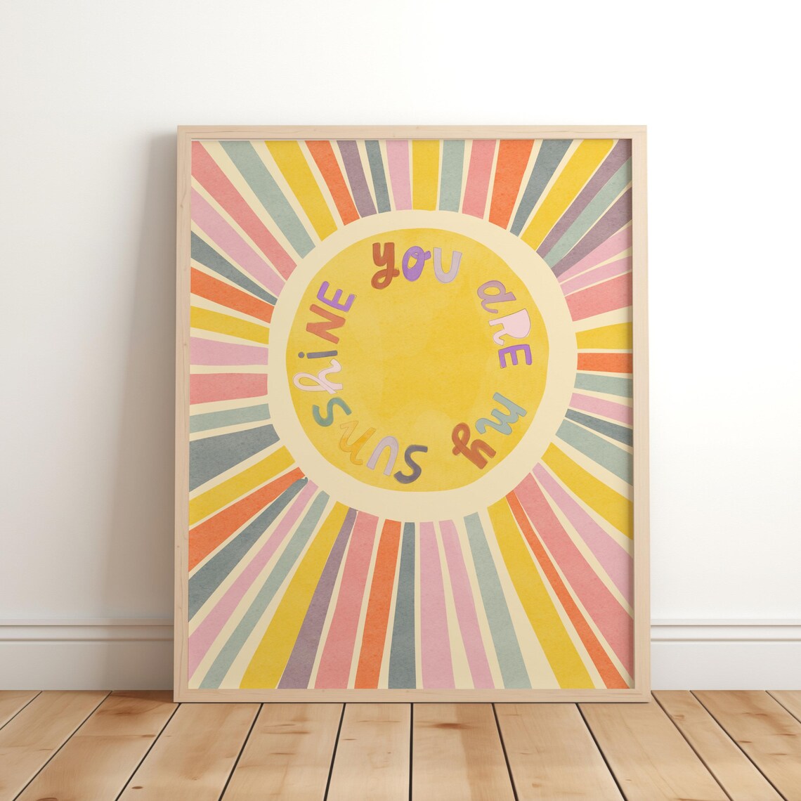 You Are My Sunshine Nursery Boho Art Print