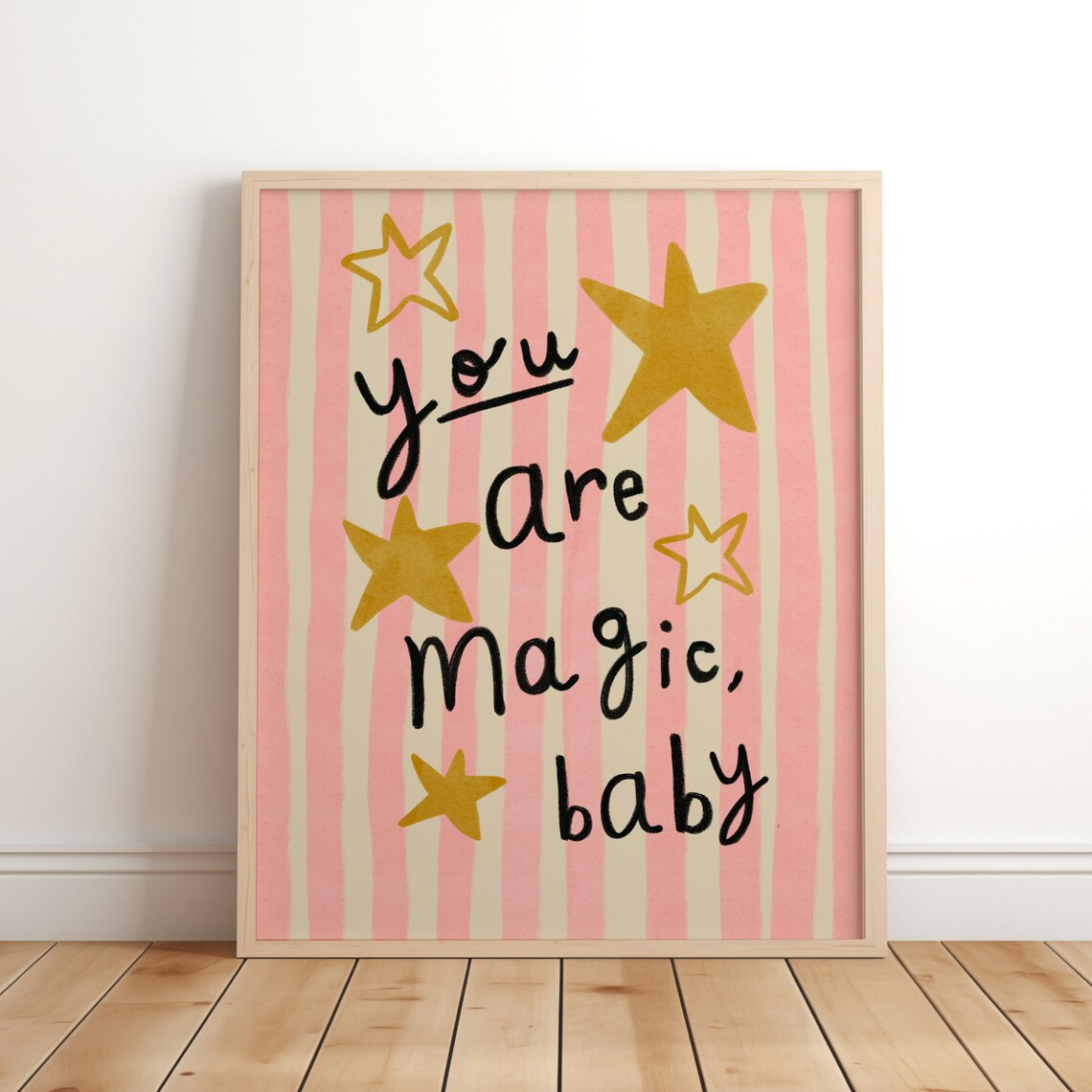 You Are Magic Retro Girl Nursery Art Print