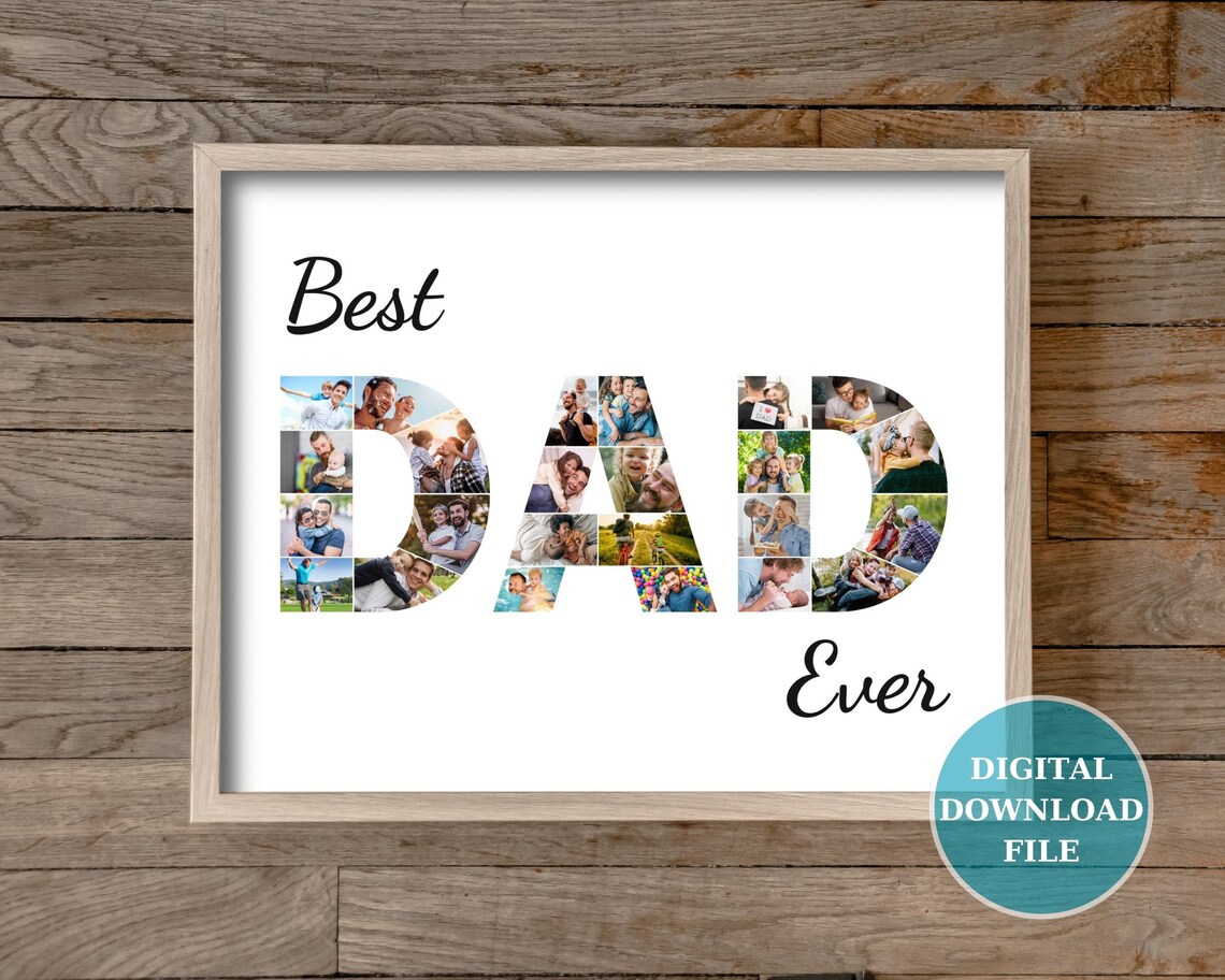 Dad Photo Collage Gift for Daddy, Father Birthday - Image 3