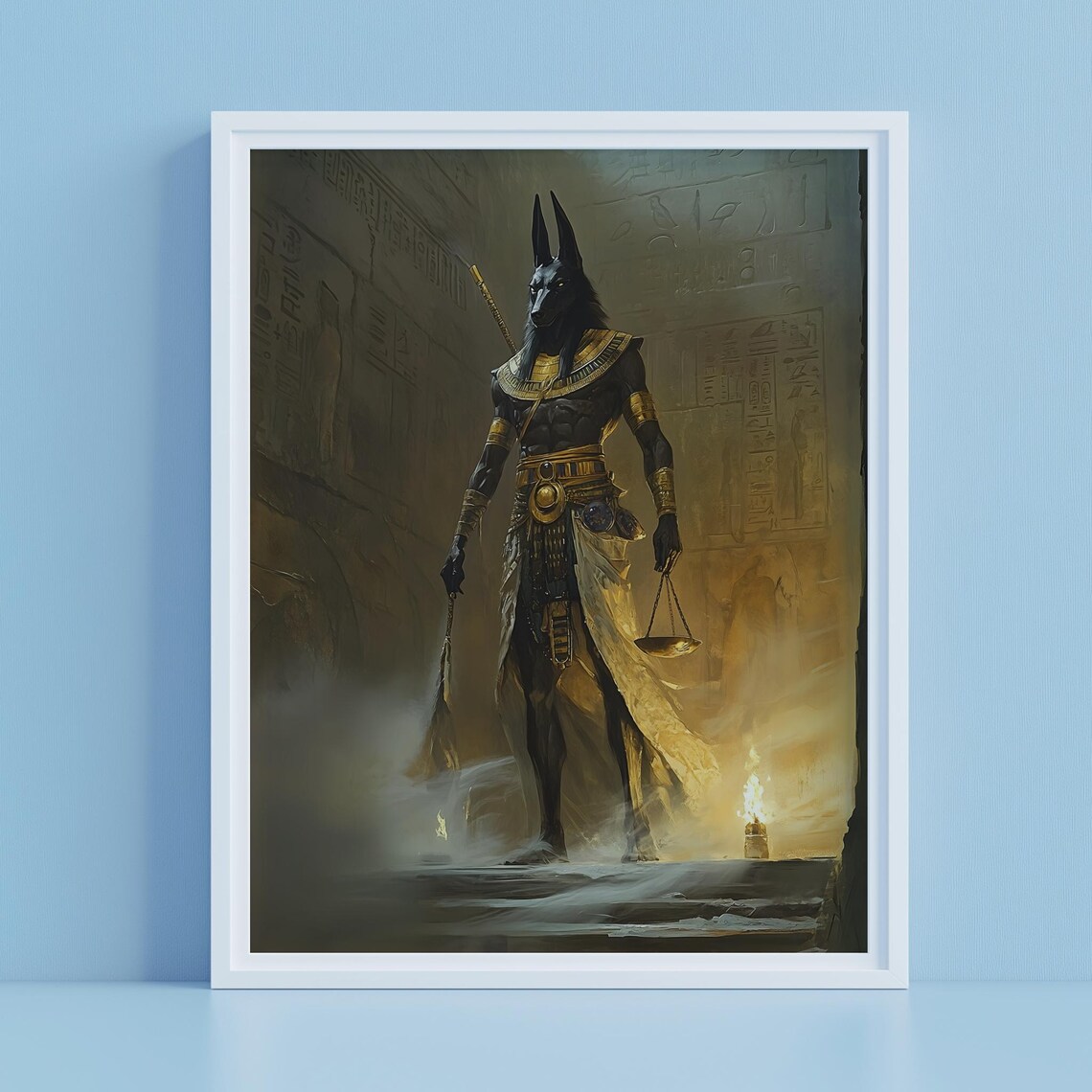 Anubis Egyptian God of the Afterlife Golden Tomb Mythology Poster - Image 4