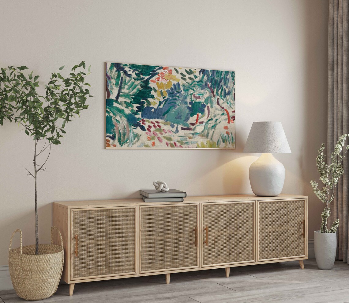 Abstract Vintage Painting Art Print, Modern Decor - Image 2
