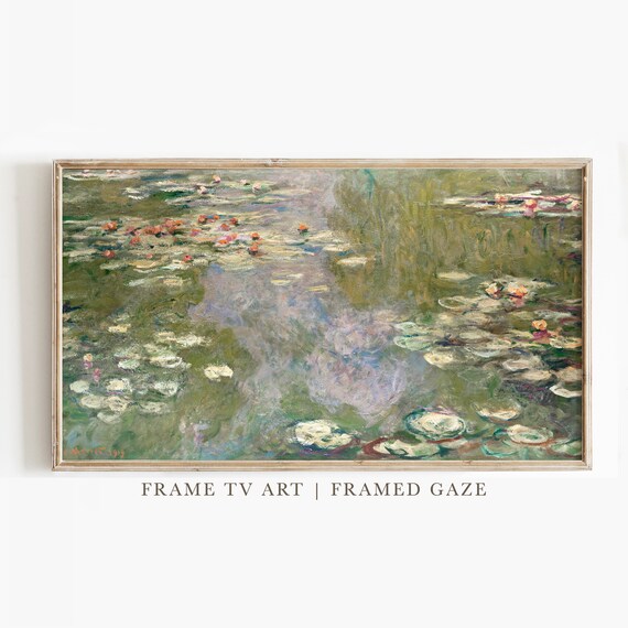Monet Water Lilies Vintage Wall Art Print