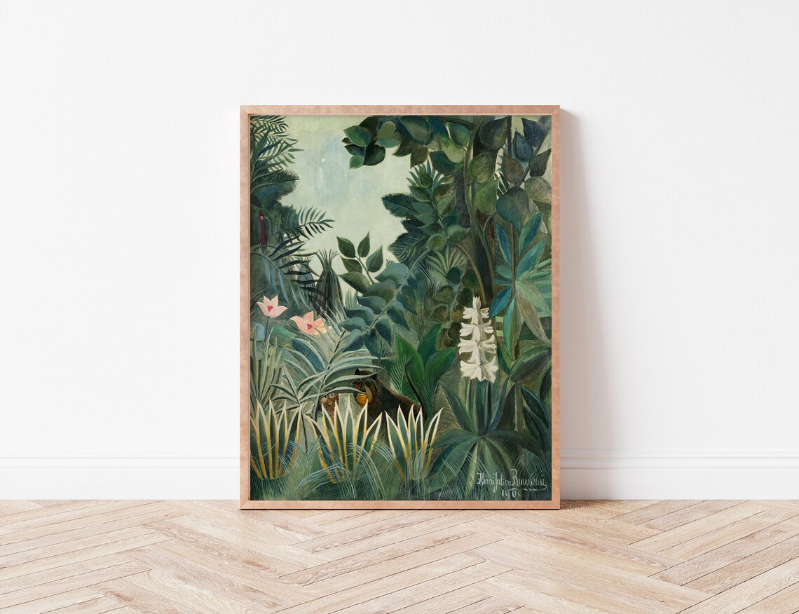 The Equtorial Jungle, Henri Rousseau Botanical Art Print - Image 4