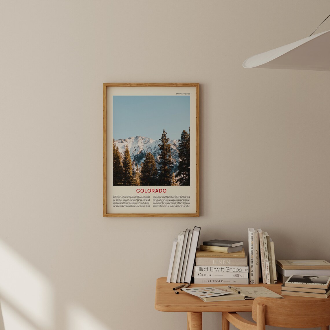 Colorado Snowy Rockies Peak Pine Forest Winter Travel Poster - Image 2