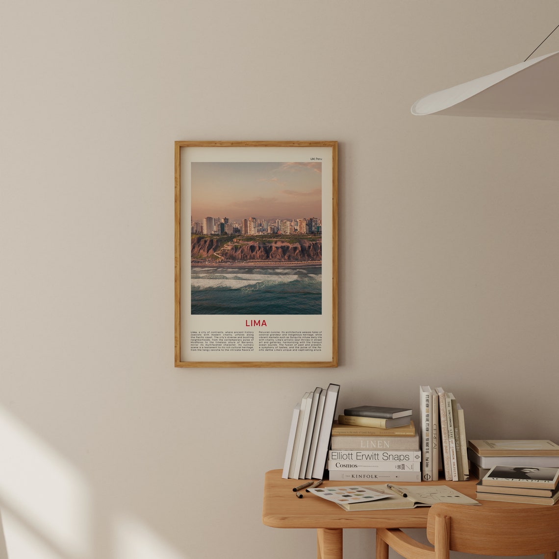 Lima Peru Coastal Cliffs Ocean Cityscape Miraflores Photo Poster - Image 2