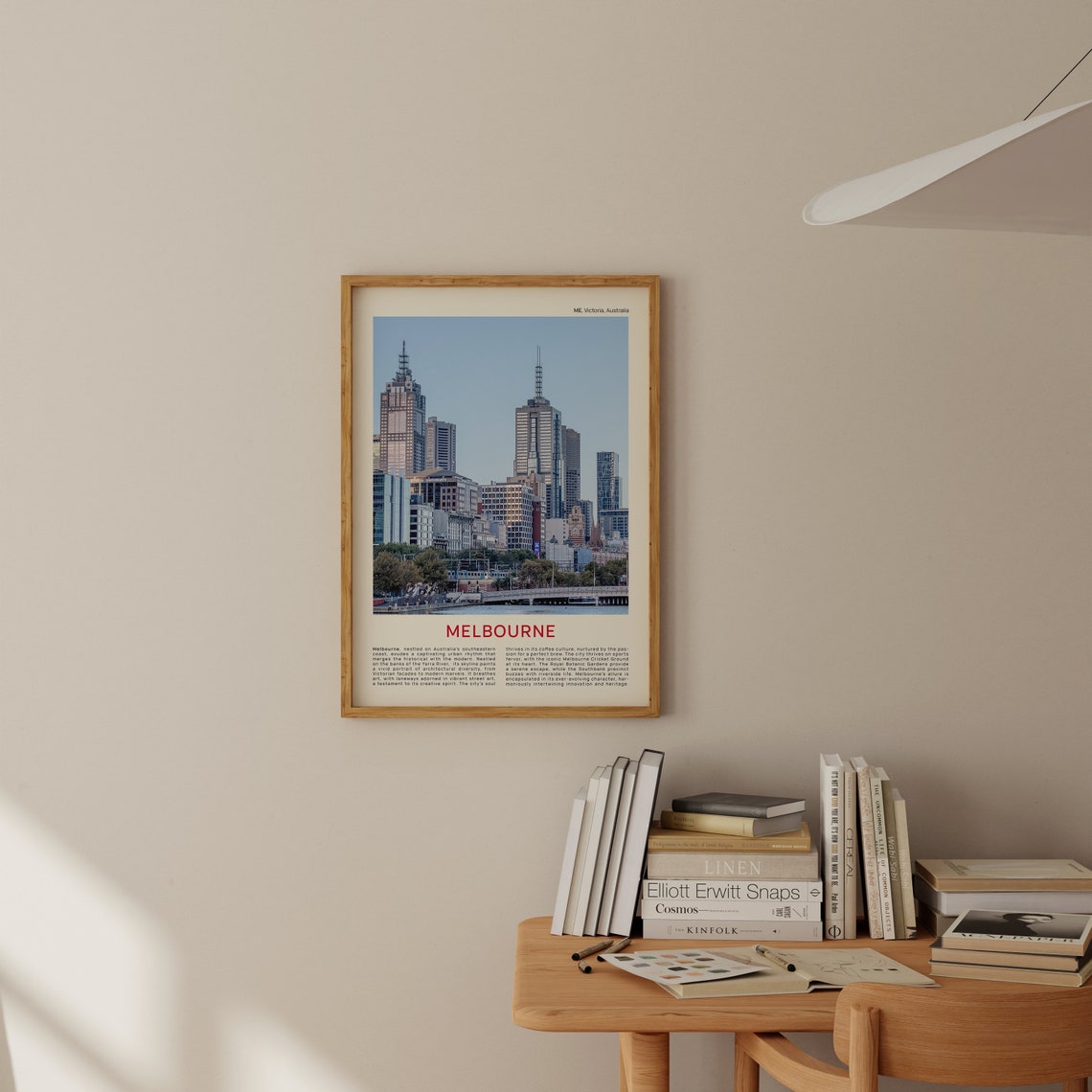Melbourne City Skyline Along The Yarra River Australia Travel Poster - Image 2