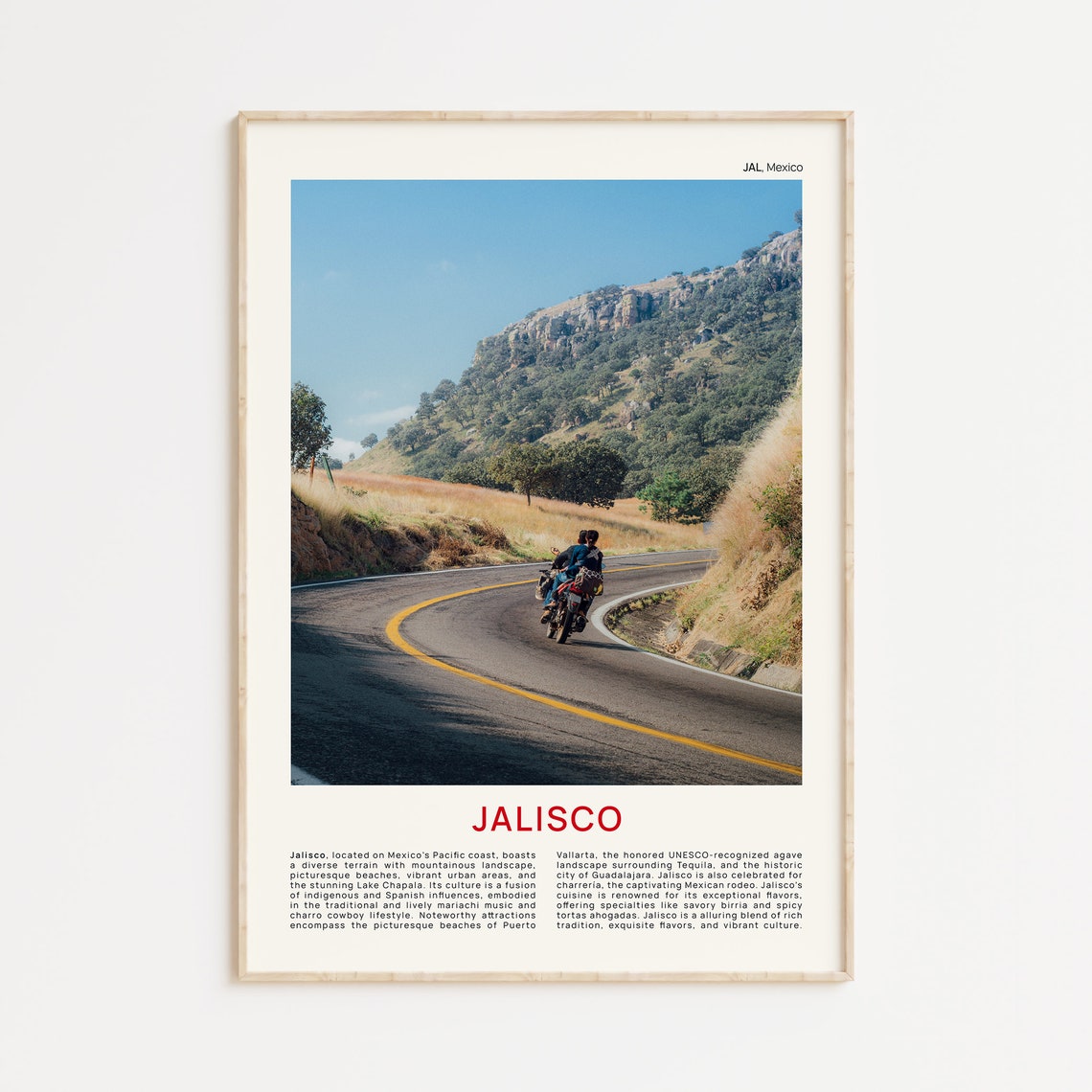 Jalisco Mexico Motorcycle Mountain Road Adventure Photo Poster