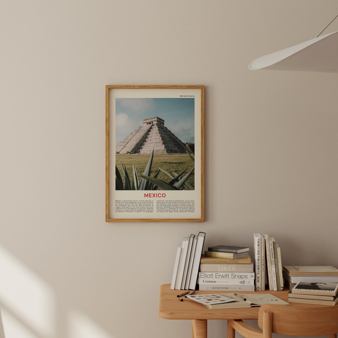 Chichen Itza Mayan Pyramid Agave Film Photo Mexico Travel Poster - Image 2