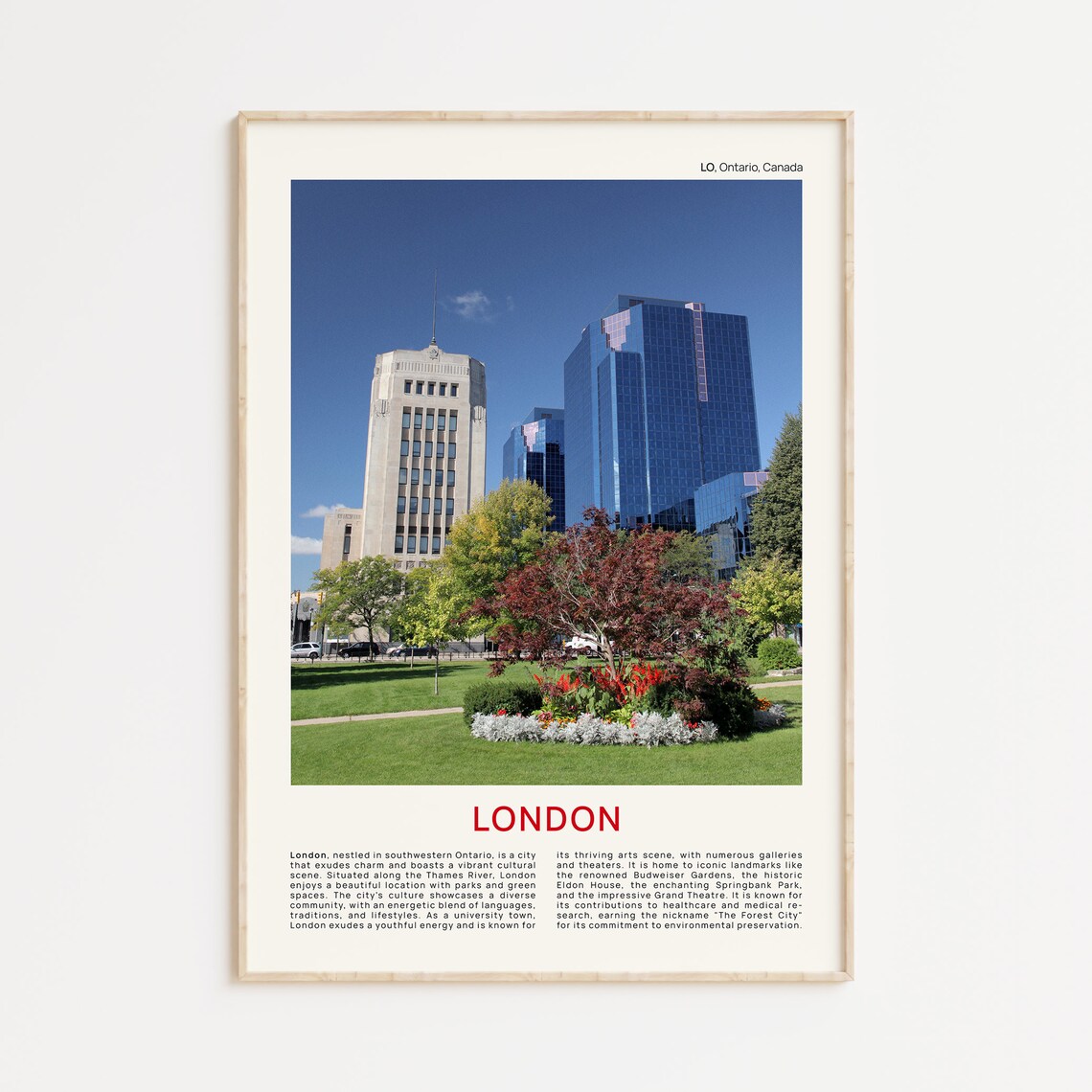 London Ontario Canada Downtown Towers Park Film Photo Poster