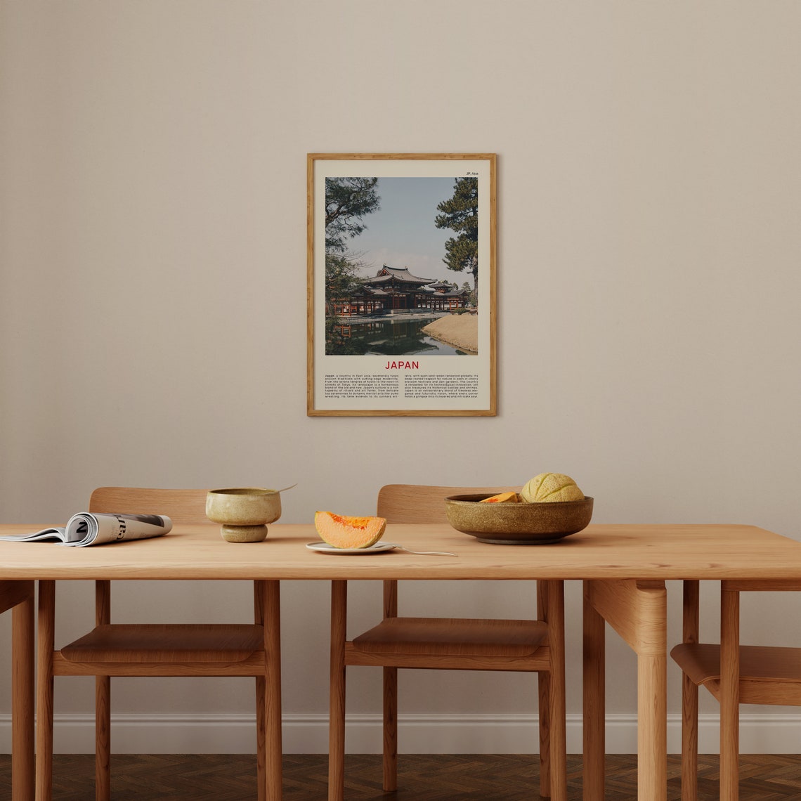 Japan Byodo-in Temple Reflecting Pond Film Photography Travel Poster - Image 4