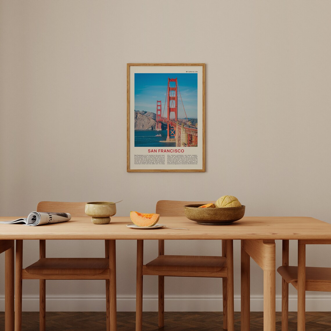 San Francisco Golden Gate Bridge Sunny Day Film Photo Travel Poster - Image 4
