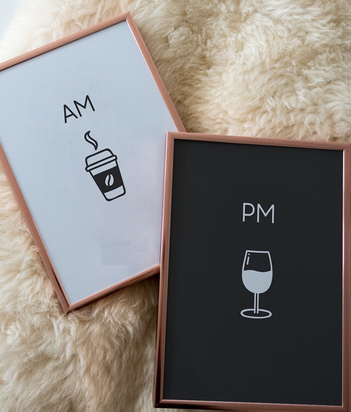 Am Pm Poster Coffee And Wine Art Print Modern Wall Art Art Large Wall Art Instant - Image 3