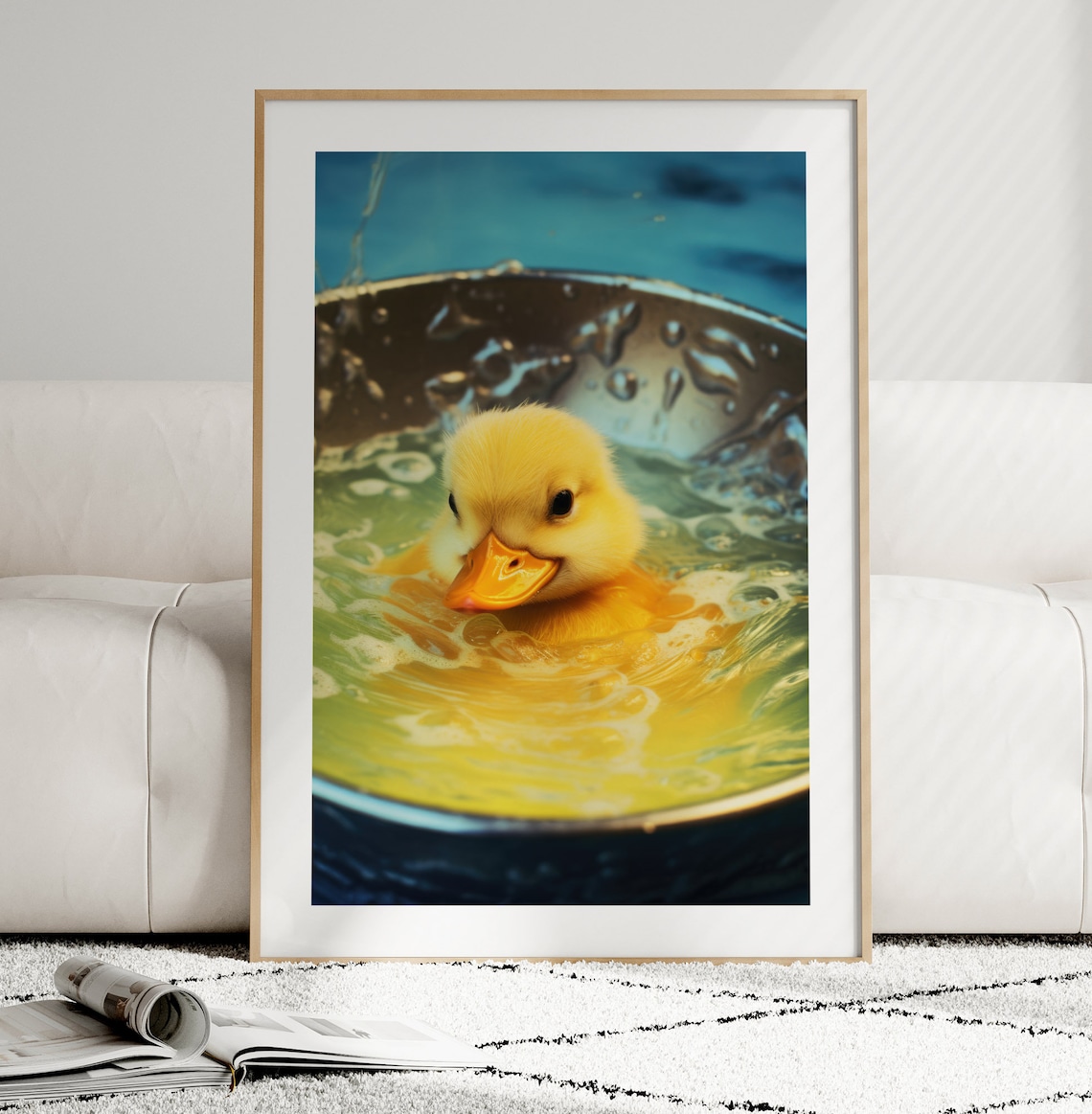 Duckling Bath Photography, Cute Nursery Decor - Image 2
