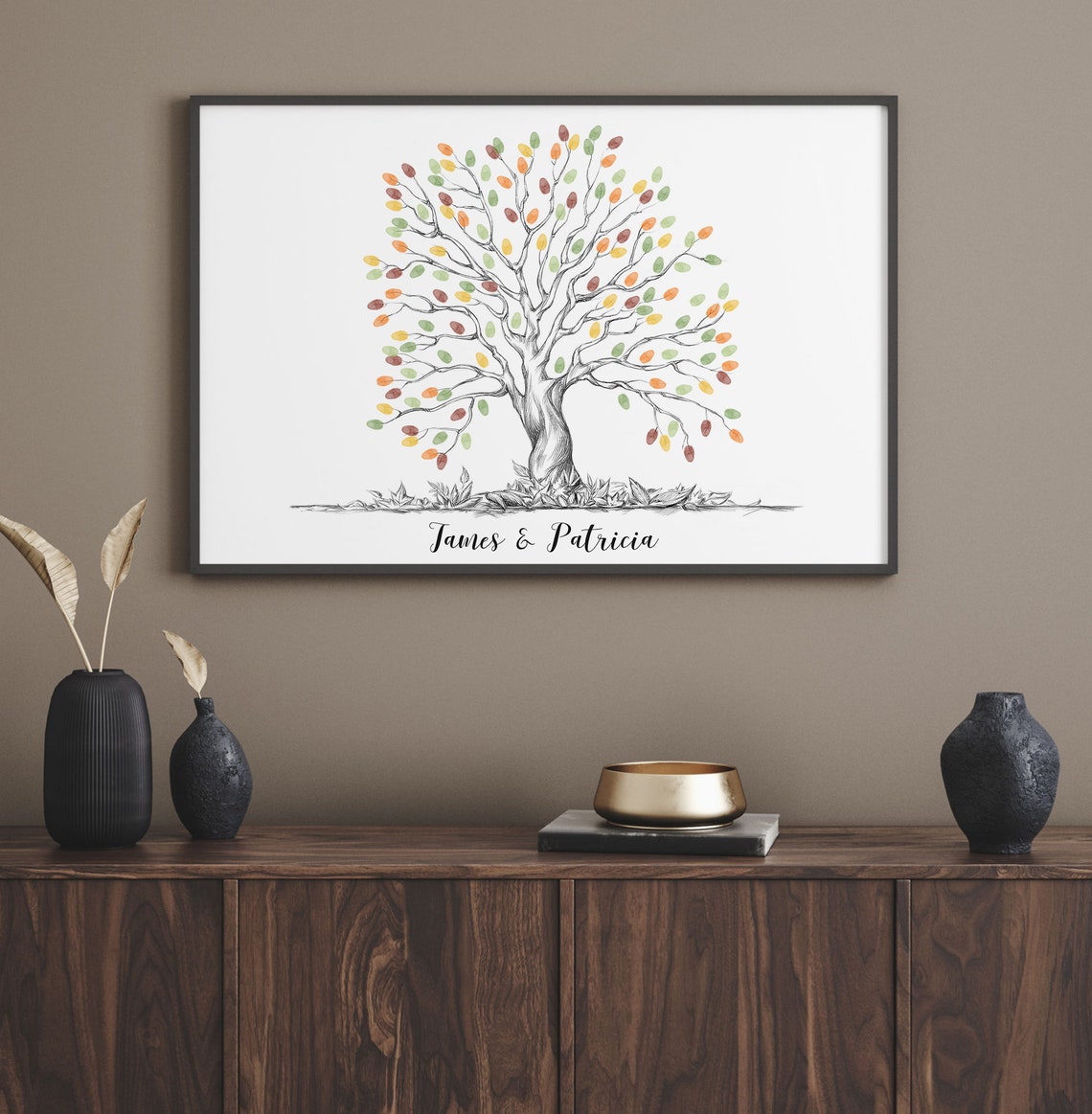 Fingerprint Tree Guest Book Wedding Ink Print - Image 2