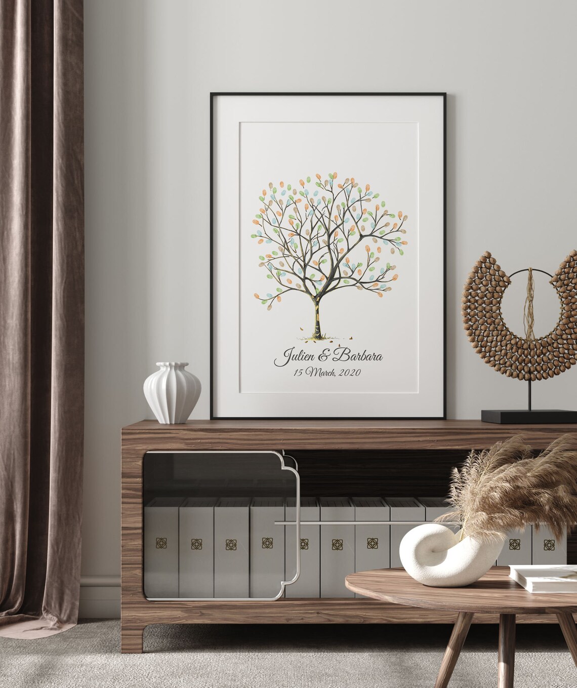 Thumbprint Tree Guest Book, Customizable Wedding Gift - Image 3