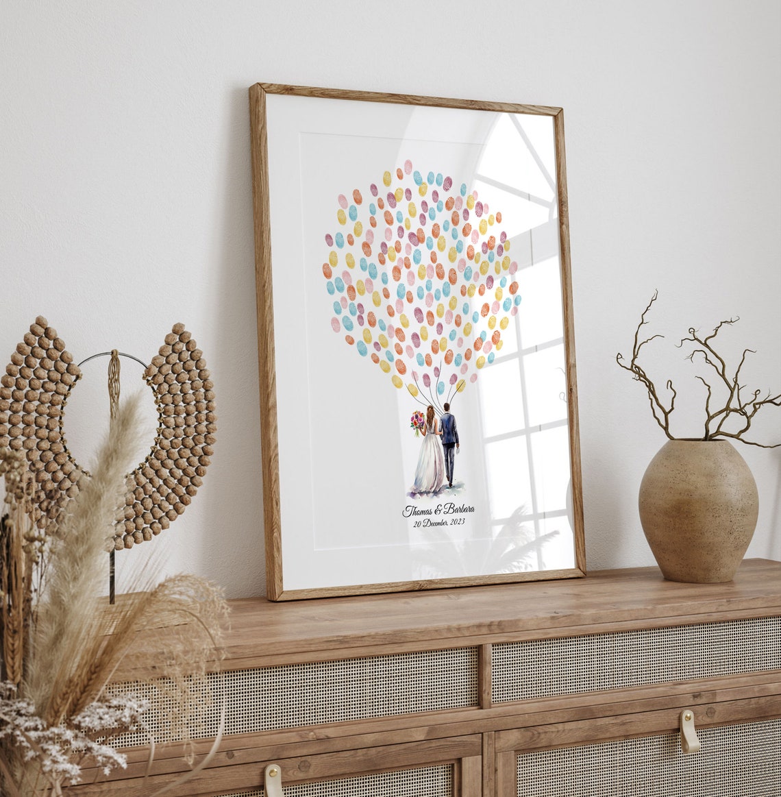Personalized Wedding Fingerprint Guest Book Poster - Image 2