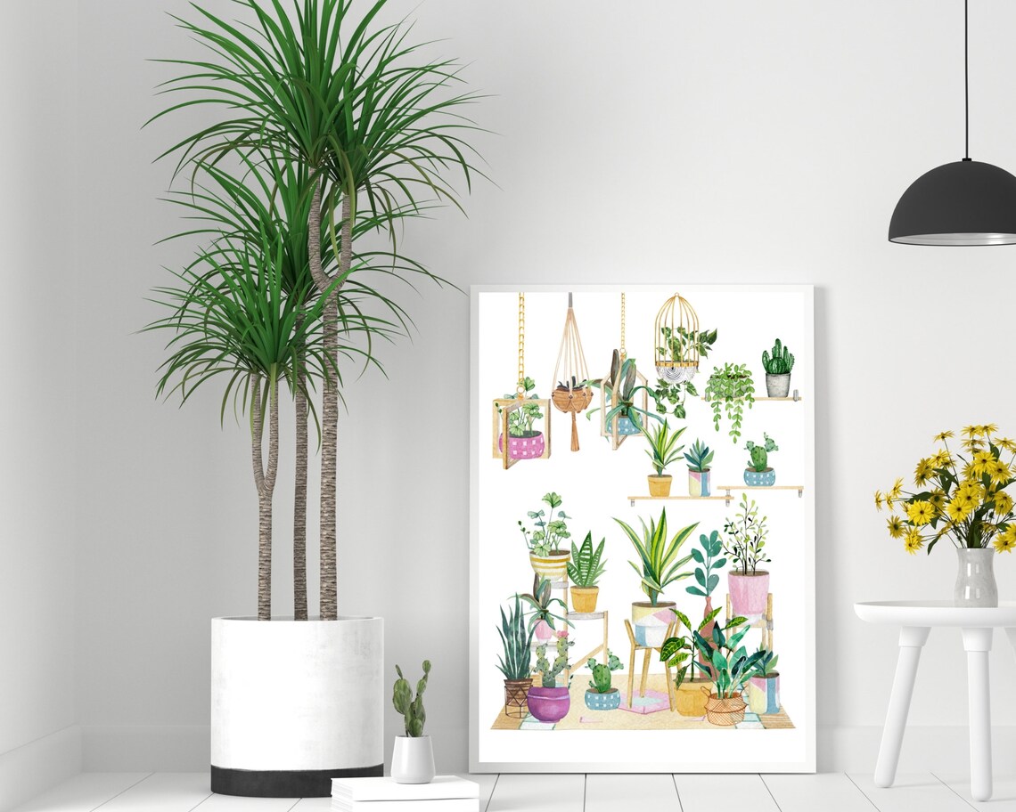 House Plants Boho Botanical Poster Print - Image 2