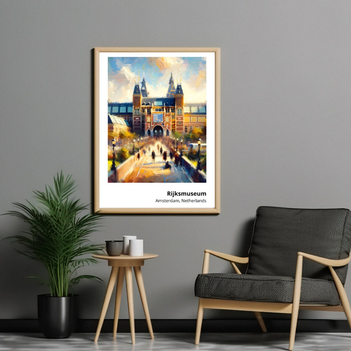 Rijksmuseum Art Print Stunning Painting Of Amsterdams Iconic Museum Vibrant And Historic Wall Decor Dutch Cultural Landmark Art