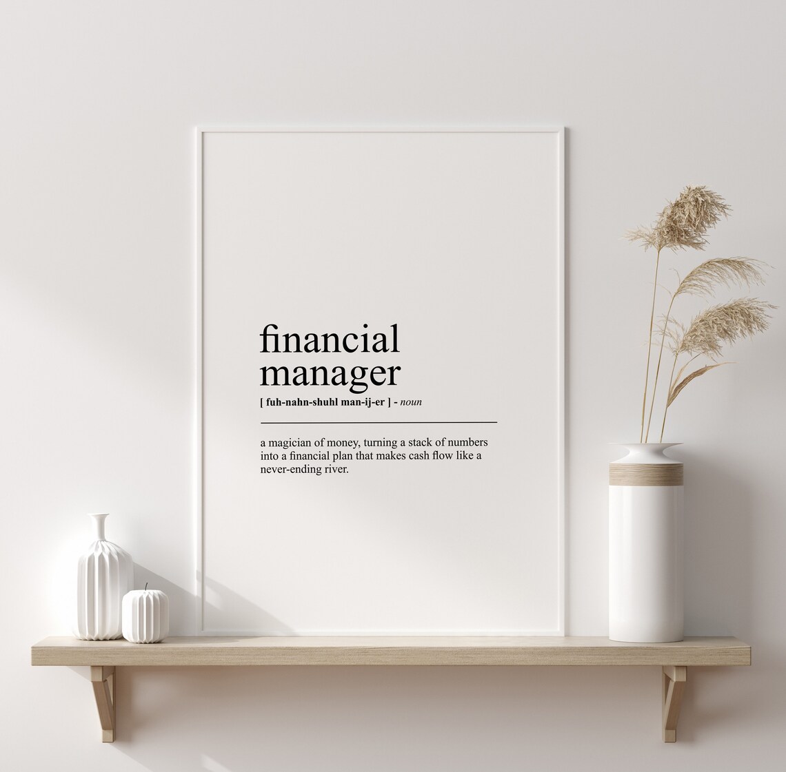 Financial Manager Definition Art Print, Office Decor - Image 3