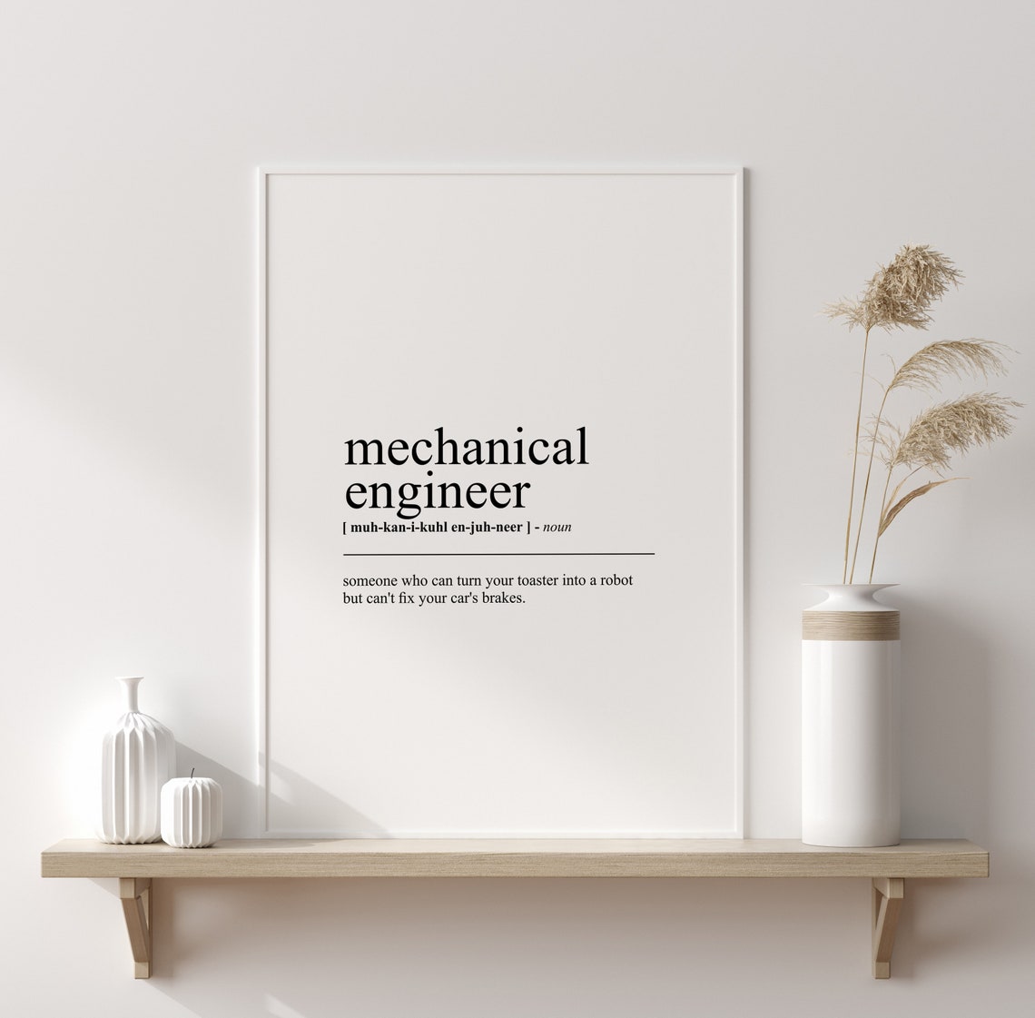 Mechanical Engineer Funny Definition Poster Gift For Him Decor - Image 3