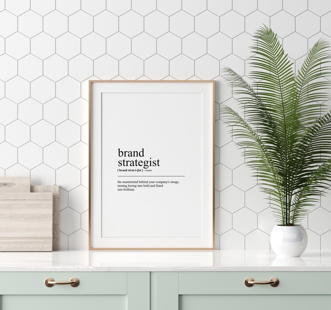 Brand Strategist Definition Dictionary Typography Office Gift Poster - Image 2