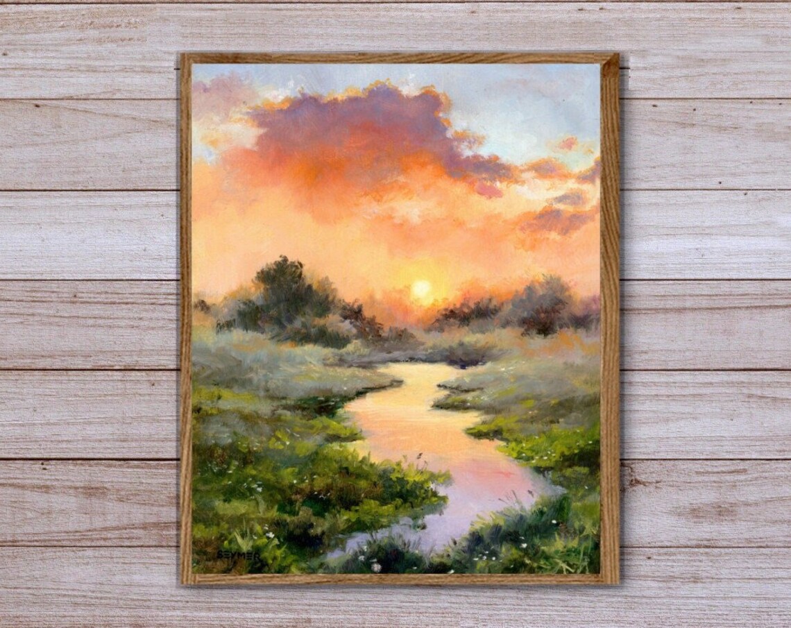 River Reflections, Sunset Country Landscape Art Print - Image 5