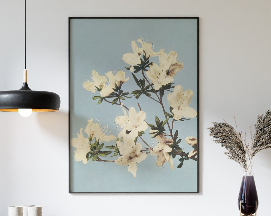Japanese Azaleas Floral Art Print, Asian Decor - Image 3
