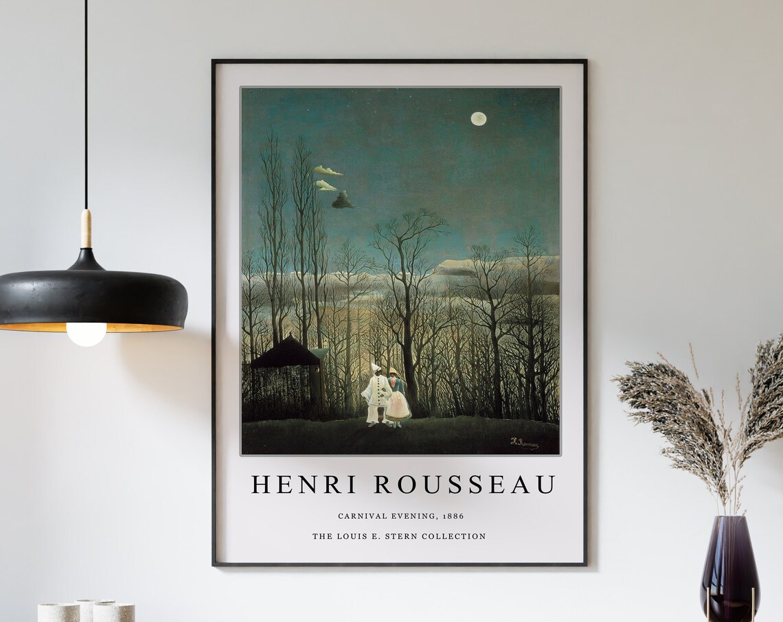 Henri Rousseau Carnival Evening 1886 Moonlit Naïve Landscape Poster - Image 3