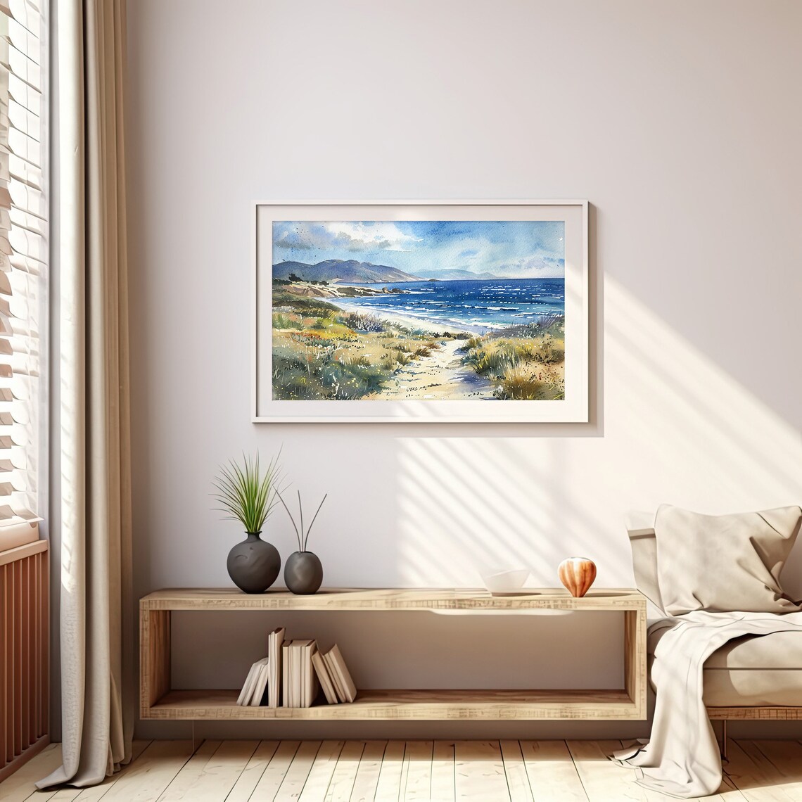 Big Sur Coastline Watercolor Art Print, California - Image 5