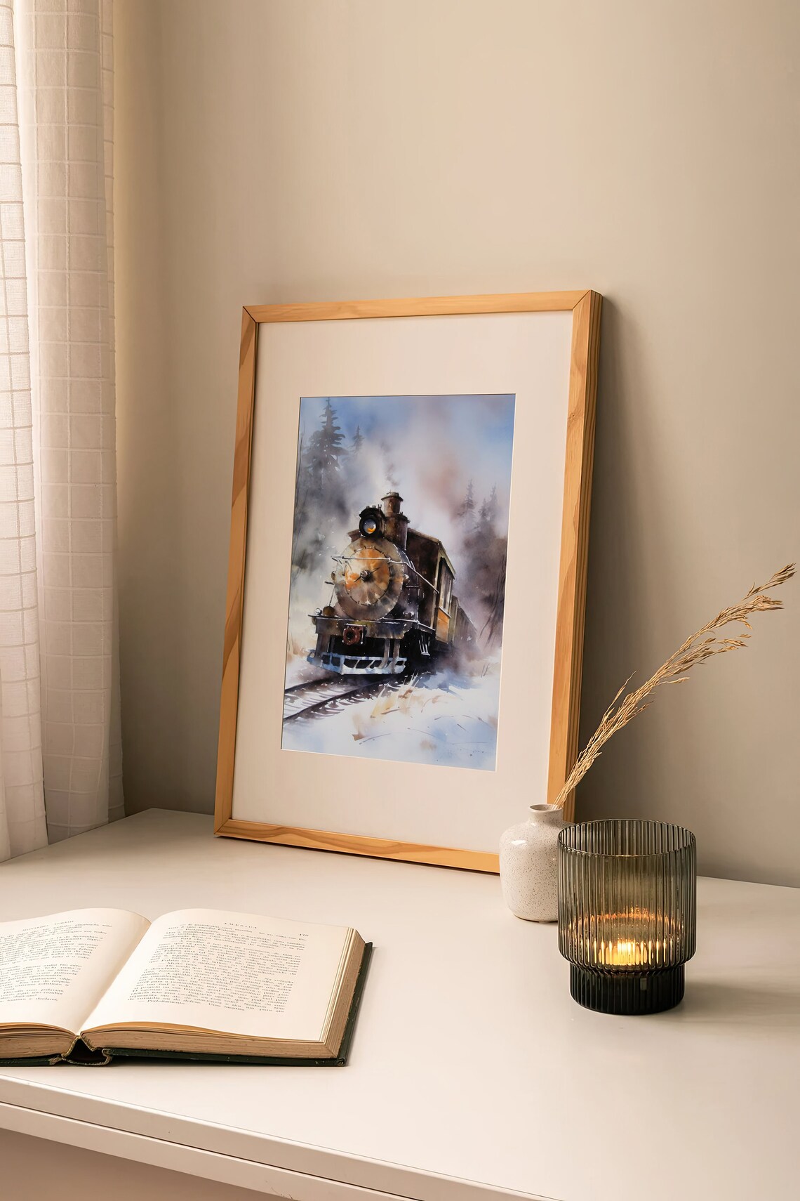 Durango Winter Forest Watercolor Art Print - Image 5