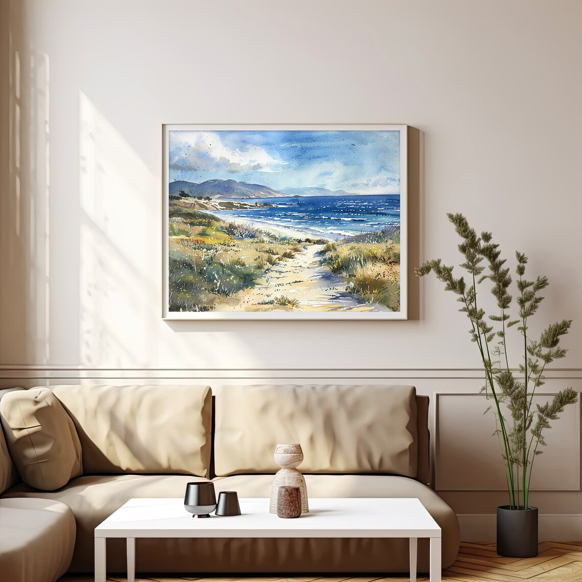 Big Sur Coastline Watercolor Art Print, California - Image 4