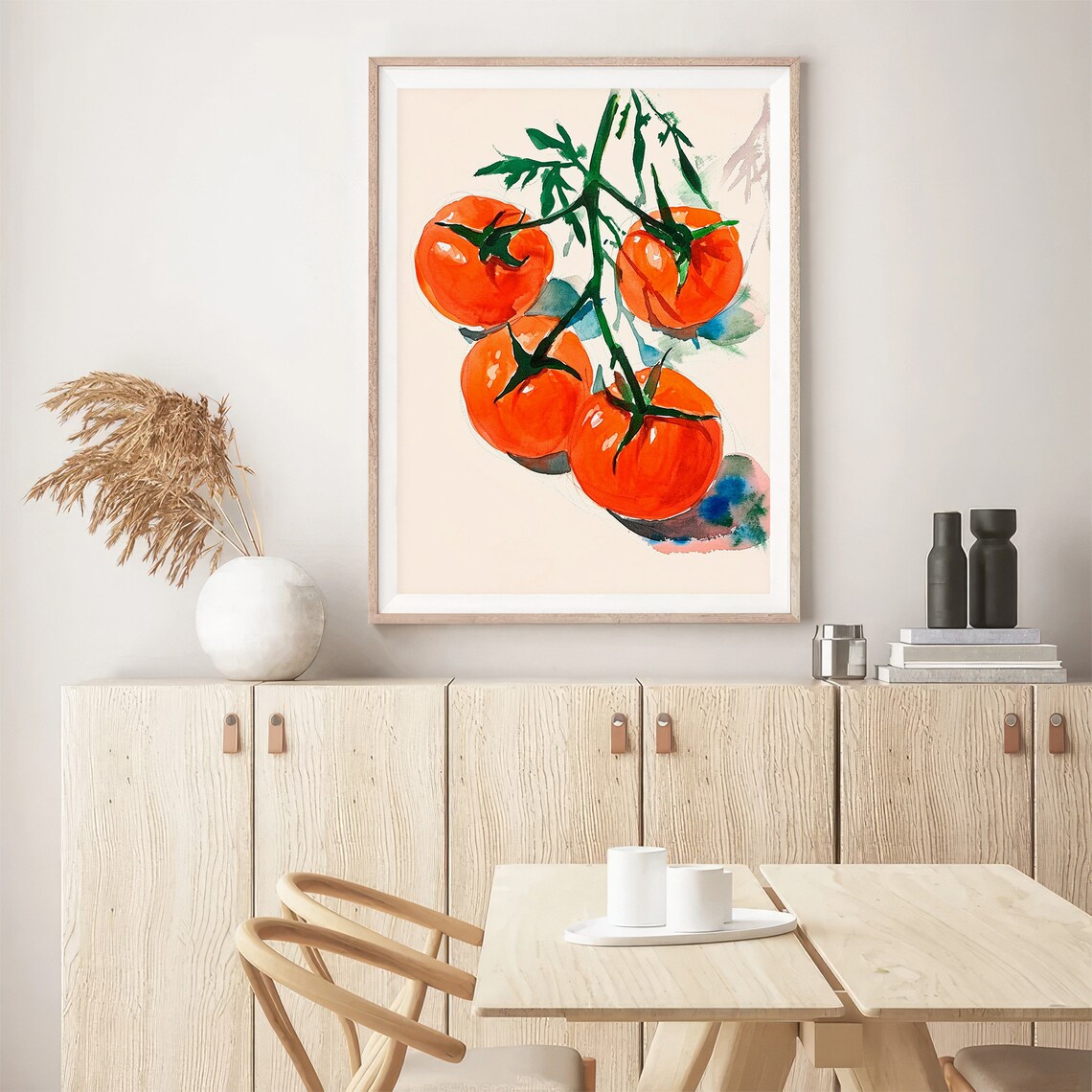 Tomatoes Watercolor Kitchen Wall Art Print - Image 5
