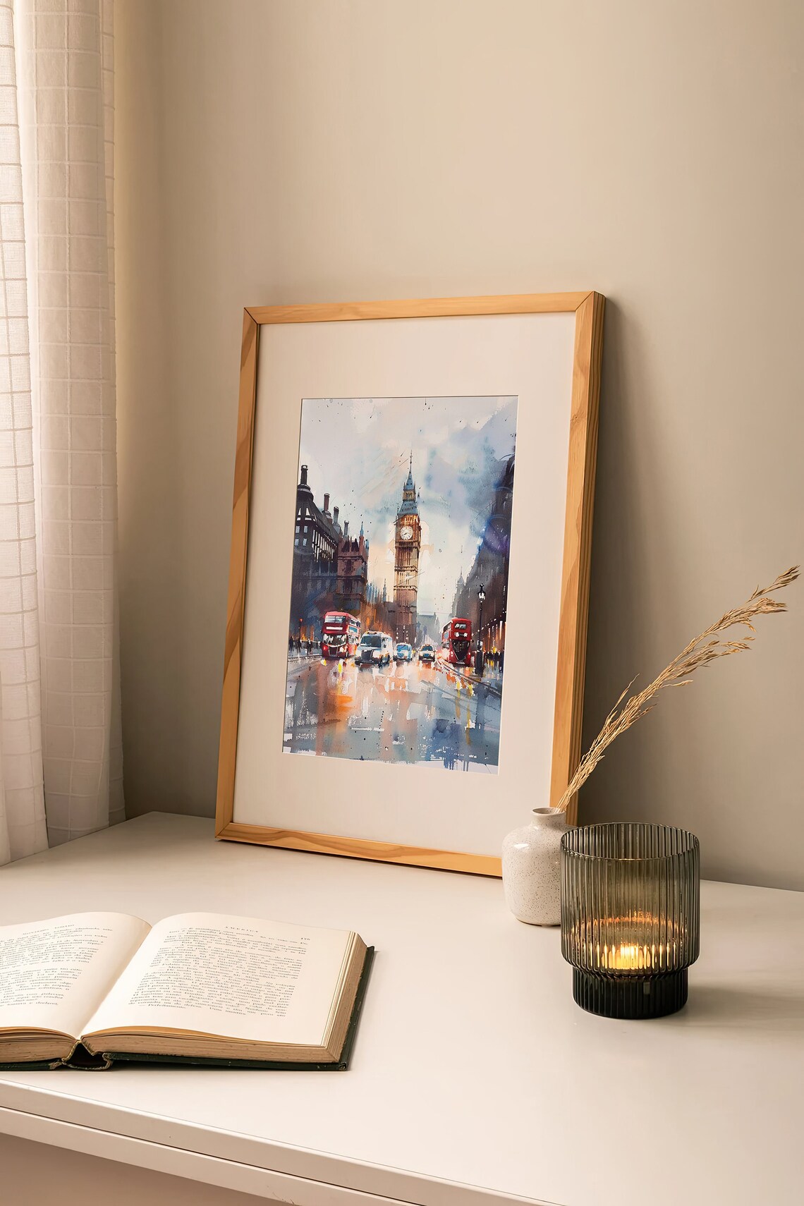 London Watercolor Painting England Art Print - Image 2
