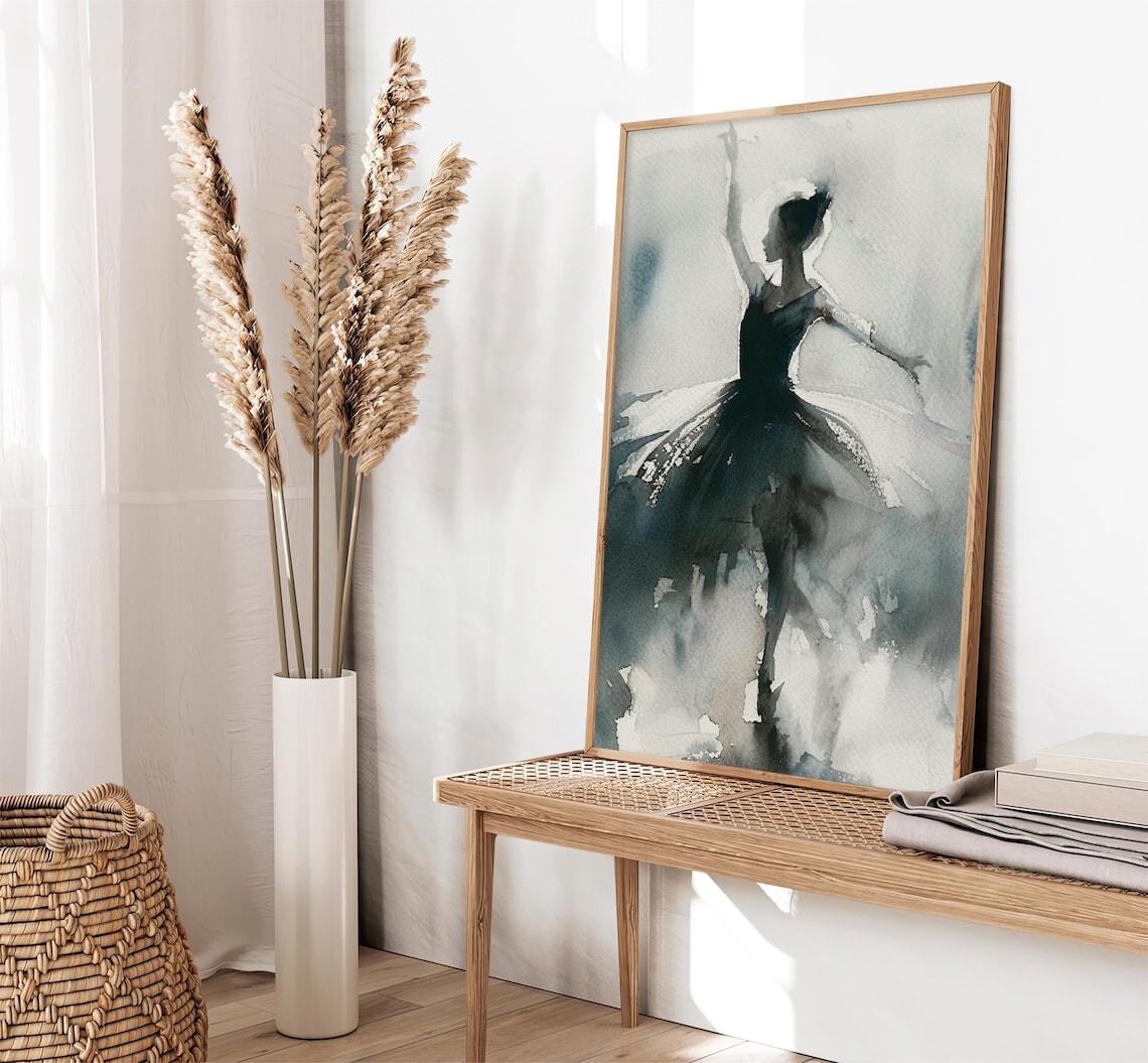 Ballerina Watercolor Art Print, Dance Study - Image 2