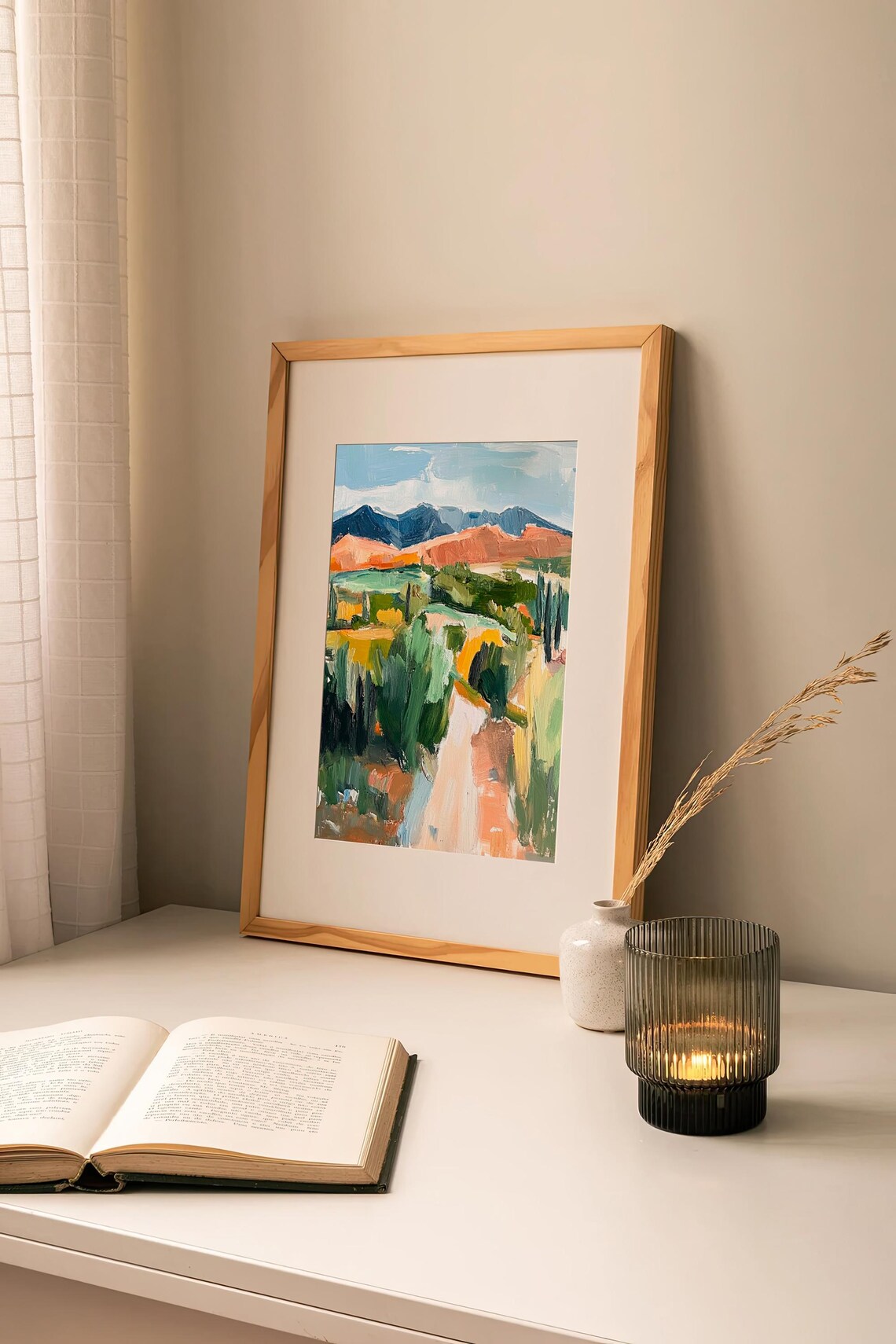 Arizona Desert Mountains Landscape Oil Painting Southwestern Poster - Image 2