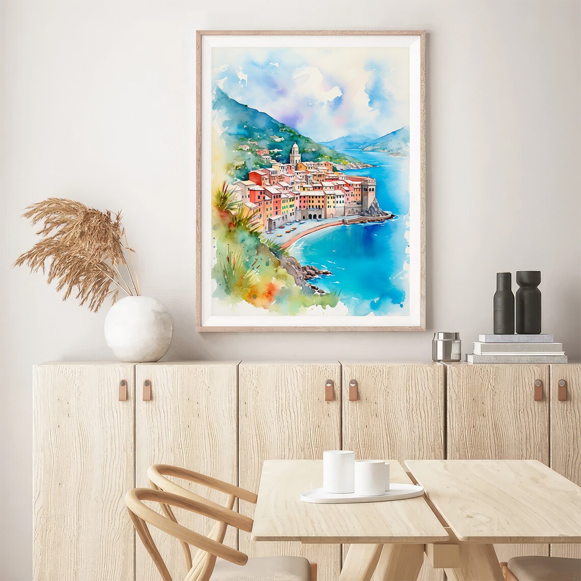 Vernazza Cinque Terre Watercolor Art Print, Italy - Image 4