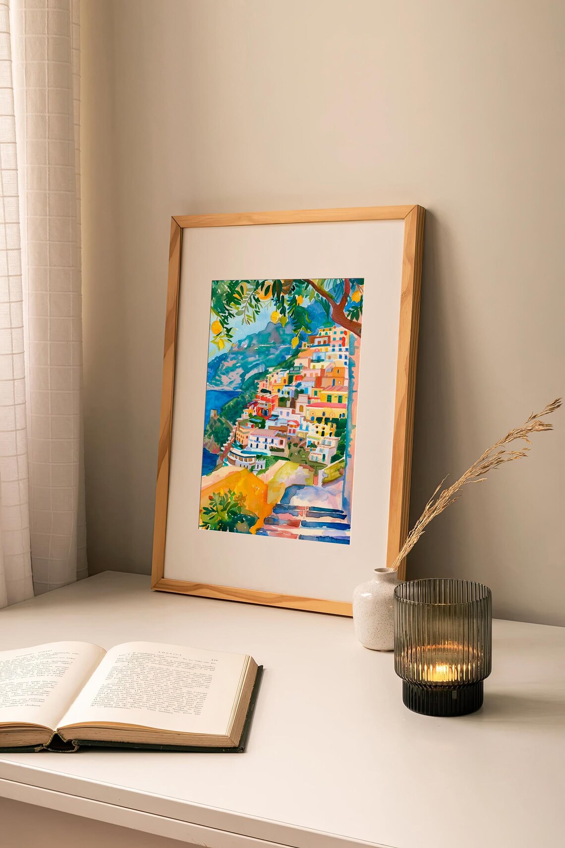 Positano Italian Cityscape Travel Poster - Image 2