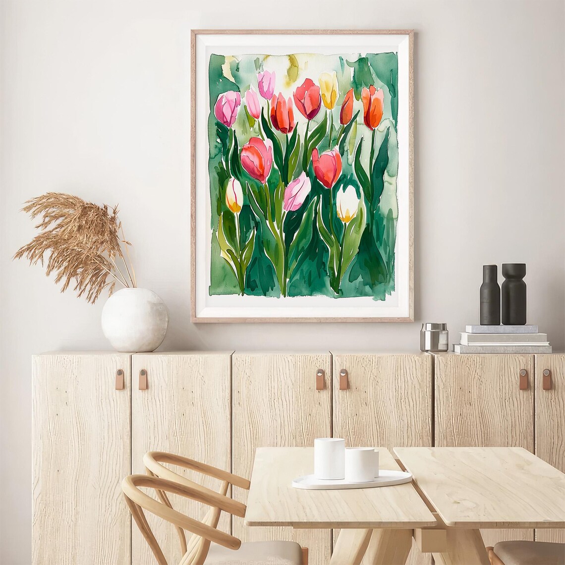Tulip Flowers Watercolor Art Print, Floral Decor - Image 5