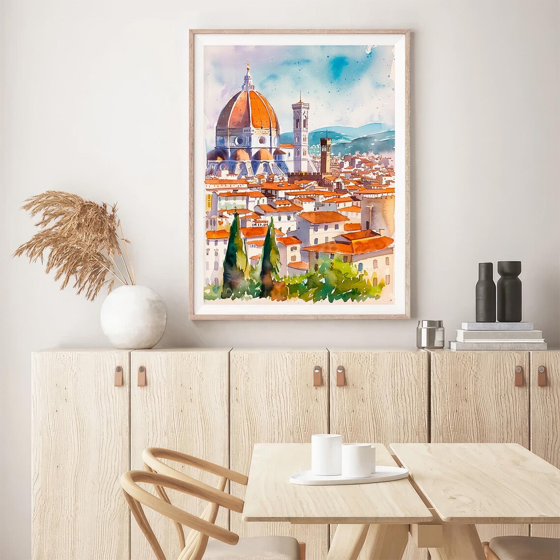 Florence Cityscape Watercolor Art Print, Travel Poster - Image 5