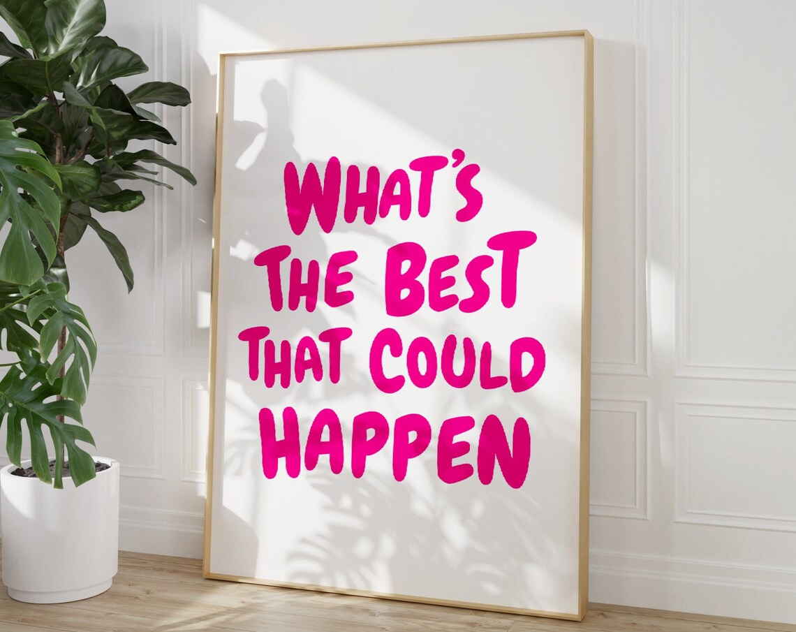 Pink Aesthetic Affirmations Quote Art Print - Image 4
