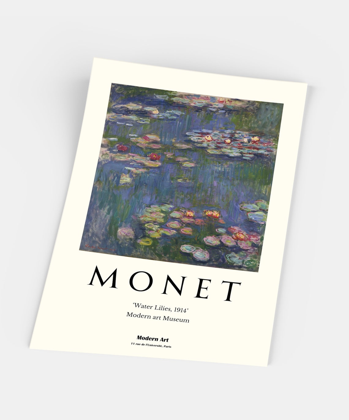 Claude Monet Water Lilies 1914 Impressionist Pond Exhibition Poster - Image 5
