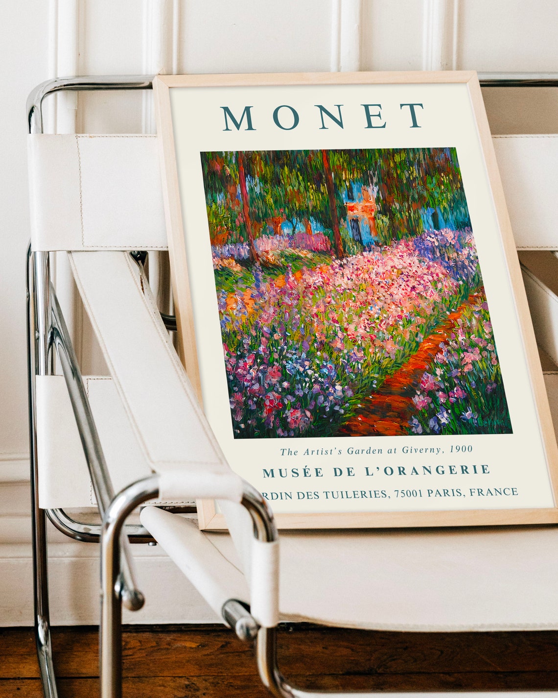 Monet The Artists Garden at Giverny 1900 Floral Exhibition Poster - Image 2