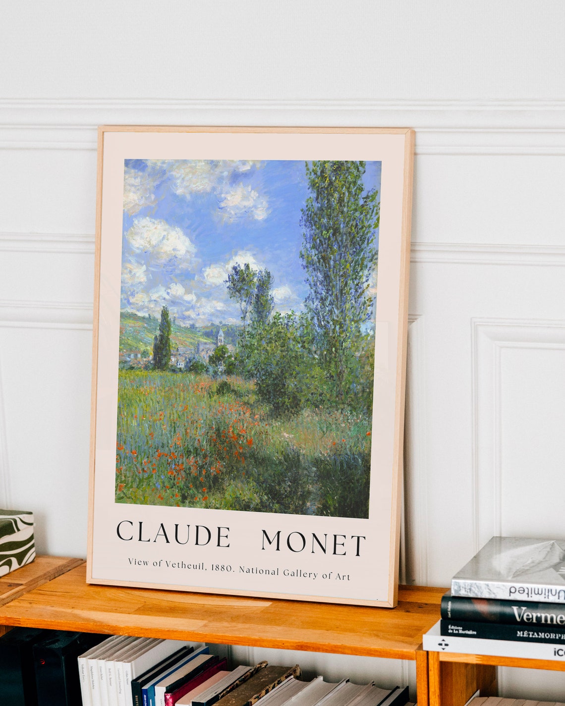 Claude Monet View of Vetheuil 1880 Impressionist Landscape Poster - Image 3