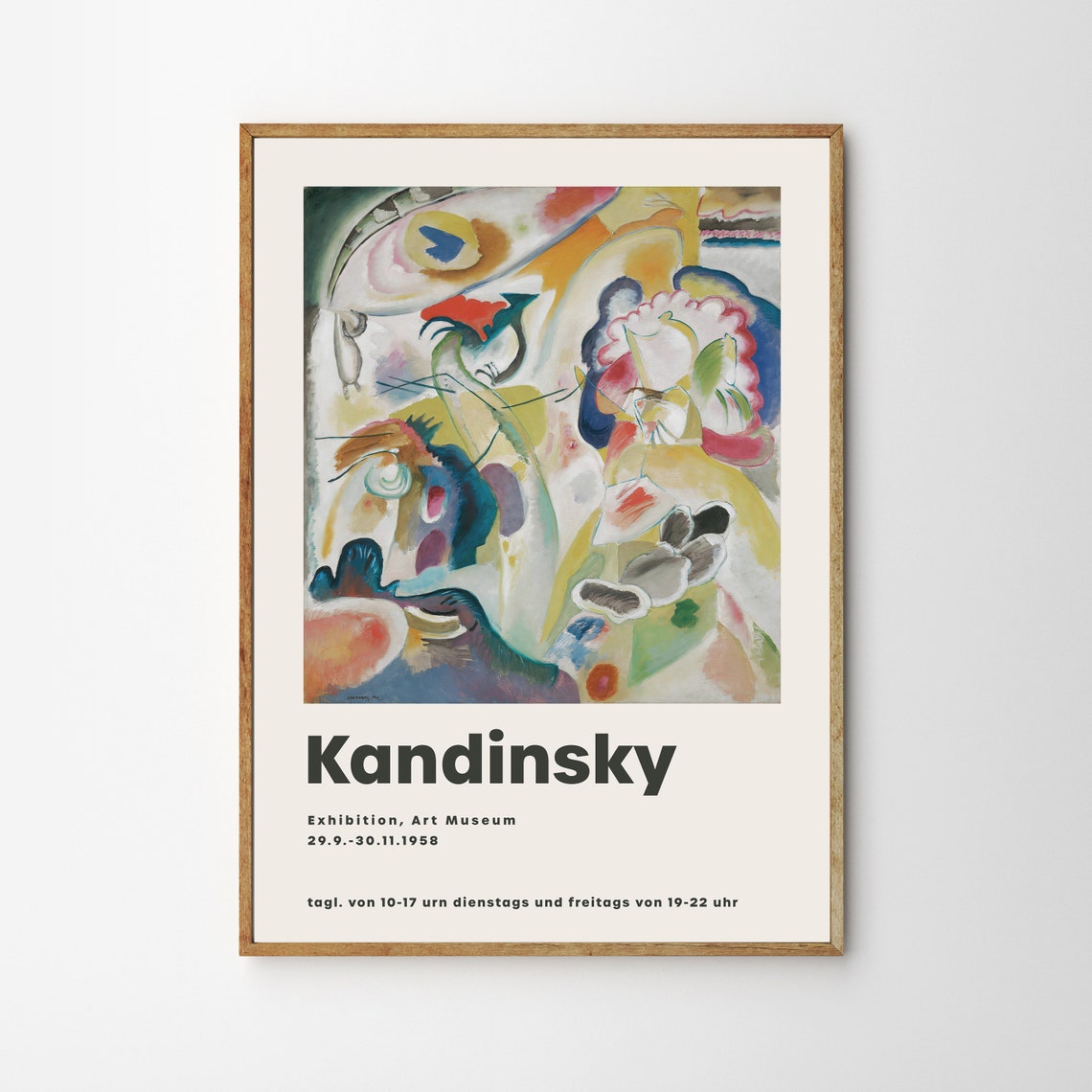 Kandinsky Exhibition 1958 Colorful Abstract Art Museum Poster - Image 4