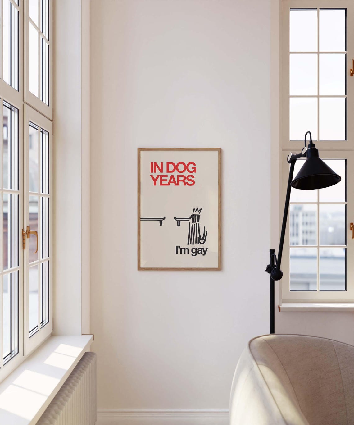 Gay Poster Im Gay Queer Art Indie Room Decor Preppy Room Decor Lesbian Art Funny Gay Art Wall Art Funny Wall Art - Image 2