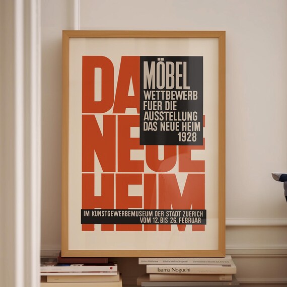 Das Neue Heim 1928 Zurich Swiss Exhibition Typography Design Poster